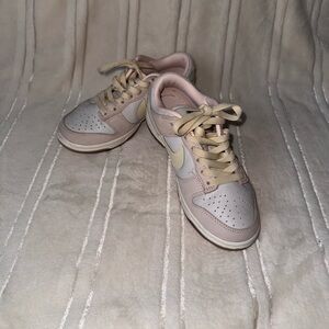 Women Cream and Pink Sneakers